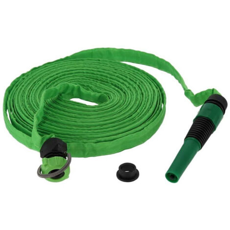 Trade Shop - Flacher Gartenschlauch, Wasserpumpe, Terrassengarten, 15 m, mit Pistolenlanze -