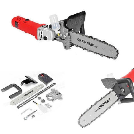 TRADE SHOP TRAESIO Trade Shop - FLEX-WINKELSCHLEIFER-ADAPTERSATZ KETTENSÄGE 12" SCHIENE -
