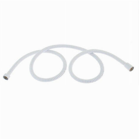 Trade Shop - FLEXIBLER SCHLAUCH SCHLAUCH DUSCHE HANDBRAUSE BADEWANNE 1,5M UNIVERSAL 87137 WEISS -