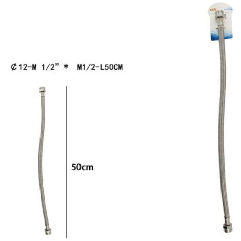 Trade Shop - FLEXIBLER SCHLAUCH WASSERMISCHER 50 CM M 1/2 X M1/2 69399 -