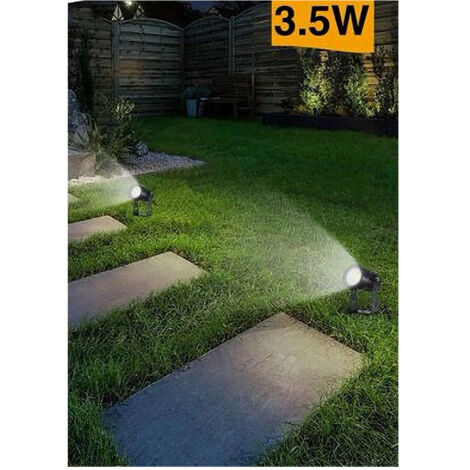Trade Shop - Foco Led Negro 3,5w Es38 Soporte Exterior Ajustable Varias Tonos De Luz Ip65 -