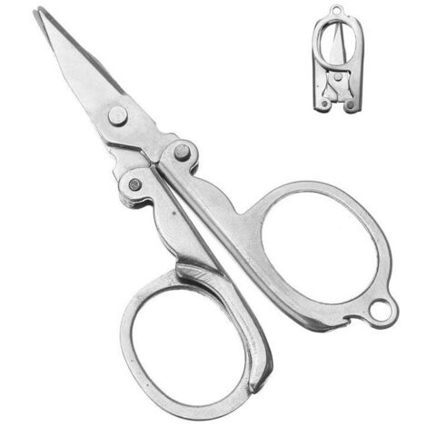Trade Shop - Forbici Pieghevoli Da Viaggio Forbice Forbicine Ripiegabili Cucito Pesca Cucito -