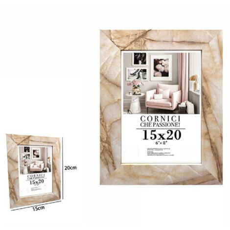 Trade Shop - FOTORAHMEN FOTOHALTER GEMÄLDE LEINWÄNDE POSTER 15 X 20 CM MARMOR-EFFEKT MODELL 71660 -