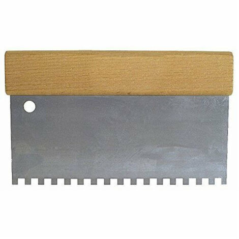 Trade Shop - Fracción De La Llana De Dentata Para La Manija De Pegamento De Acero De Madera 4 "10 Cm -