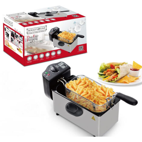Trade Shop - Freidora Eléctrica Profesional Acero Inoxidable 3 Litros 2000w Royalty Line -