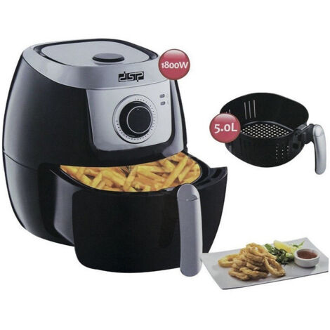 Trade Shop - Friggitrice Aria Elettrica Calda Infrarossi Cottura Sana Cestello Grill 5l 1800w -