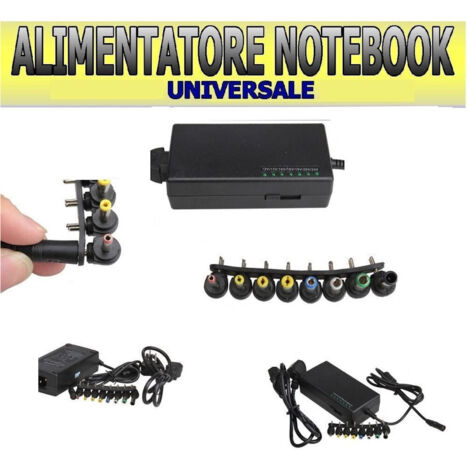 Trade Shop - Fuente De Alimentación Universal 120w Pc Portátil Usb Oficina Hogar Notebook 8 Adaptadores -