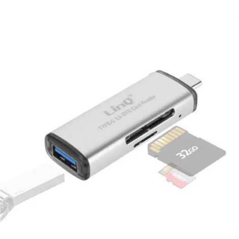 Trade Shop - Función De La Otg Del Lector De Tarjetas Sd / Micro-sd Tipo-c Con La Fembra Usb Tpc516 -