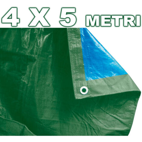 Trade Shop - Funda Coche Moto 4x5 Metros Polietileno Impermeable Verde Azul -
