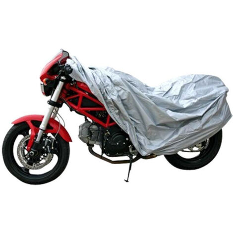 Trade Shop - Funda Funda Bicicleta Scooter Polietileno Plata Medida M 120 X 210 -
