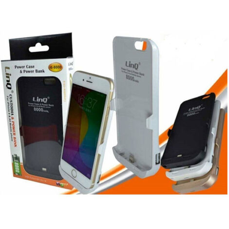 Trade Shop - Funda Portátil De Batería Externa De Banco De Power Bank Para Iphone 6 Linq I6-8000 -