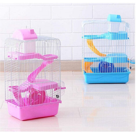 TRADE SHOP - Gabbia Per Criceti Criceto Portatile Casa A Più Livelli In Plastica 23x17x45 Cm -