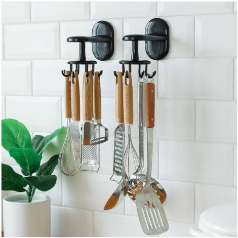 Trade Shop - Gancio Appendi Mestolo Coltelli Utensili Da Cucina Con 8 Supporti Appenditutto -