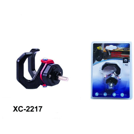 Trade Shop - Gancio Universale Per Casco Da Moto In Alluminio Doppio Gancio Con Vite Xc-2217 -