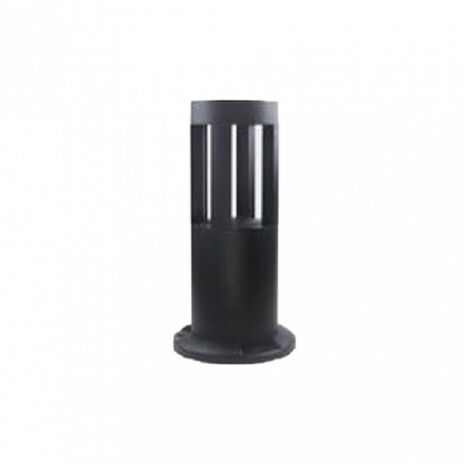 Trade Shop - Garten-Stufenleuchte Stehleuchte IP65 Aluminium Glas 12Watt ES59 Schwarz -