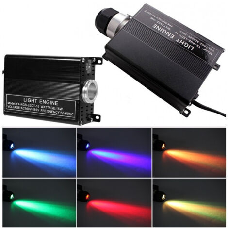 TRADE SHOP - Generatore Luce Led Rgb 16w 4 Comandi Per Fibra Ottica Cielo Stellato Punti Luce -