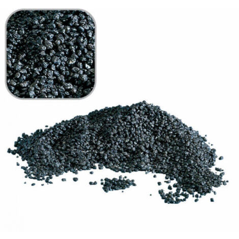 TRADE SHOP - Ghiaia Sabbia Quarzo Nero Ceramizzato Per Fondale Acquario Grana Media Da 300gr -