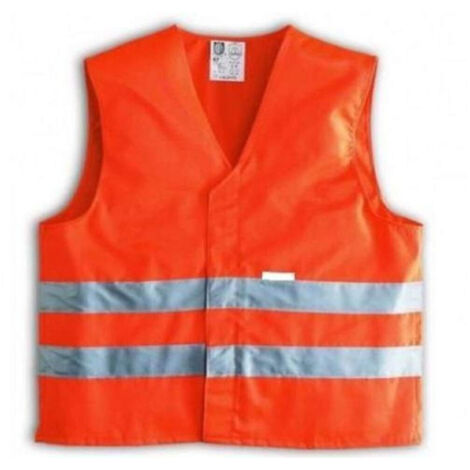 Trade Shop - GIUBBOTTO GILET ARANCIONE EMERGENZA CATARIFRANGENTE AUTO MOTO BICI -