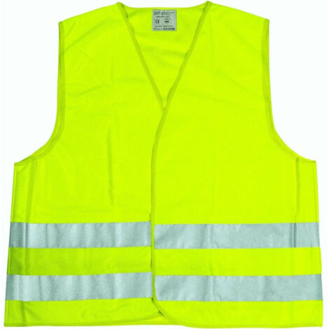 TRADE SHOP - Giubbotto Gilet Giallo Di Emergenza Ad Alta Visibilità Catarifrangente Auto -