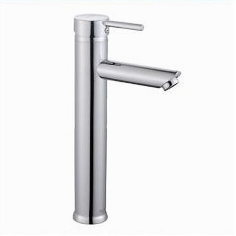 Trade Shop - Glänzend verchromter Badezimmerhahn Wasserhahn einstellbares Barrel-Waschbecken 87388 -