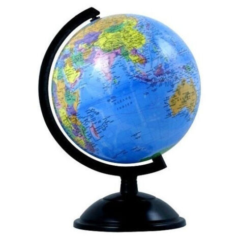 Trade Shop - Globo Político Giratorio De 14 Cm De Diámetro Globo Terráqueo De Mesa Juego De Suelo Casa -