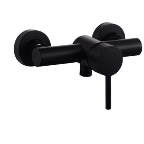 Trade Shop - Grifería Moderna De Baño Negro Mate Mezclador De Ducha Giratorio 87394 -