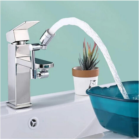 Trade Shop - Grifo Giratorio 1080° Extensión Giratoria Agua Cocina Baño -
