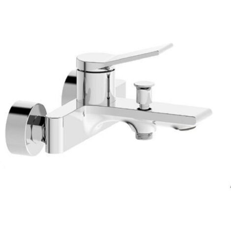 Trade Shop - Grifo Mezclador Cromado Para Grupo De Baño Con Conexión Para Ducha Sky87110 -