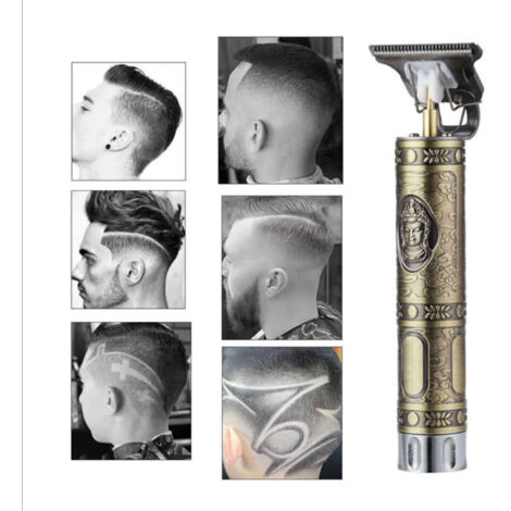 Trade Shop - Größenhaar Professionelle Elektrorasierer Regel Batterie Buddha Gold -   -300gr    -