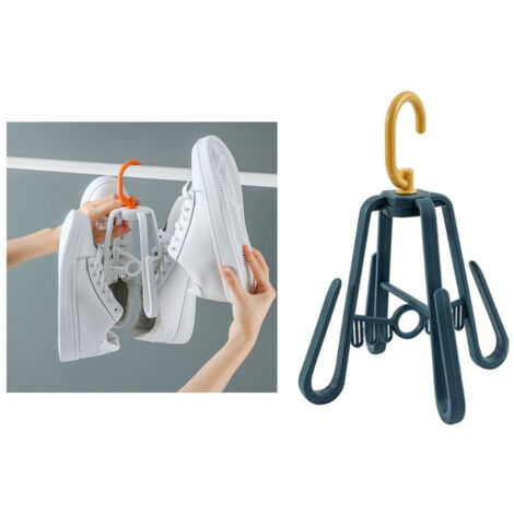 TRADE SHOP - Gruccia Per Scarpe Pieghevole Portascarpe Appendino Gancio Multifunzionale -