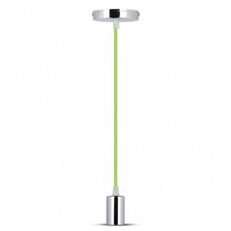Trade Shop - Grüne Stahl-Anhänger Chrom Deckenlampe Halter modernes Design Lampe -