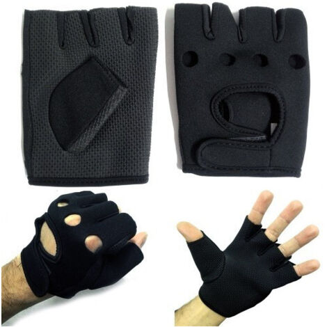 Trade Shop - Guantes De Gimnasia Con Palma Antideslizante, Cierre Autoadherente Ajustable -