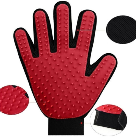 TRADE SHOP - Guanto Spazzola Cardatore Elimina Peli Corti E Lunghi Per Cane Gatto Glove Touch -