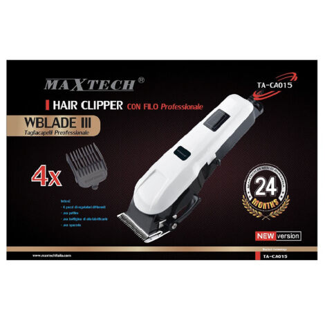 Trade Shop - HAARSCHNEIDER FÜR HERREN MIT VERSTELLBAREM KABEL MIT SCHMIERBÜRSTE MEN MAXTECH TA-CA015 -