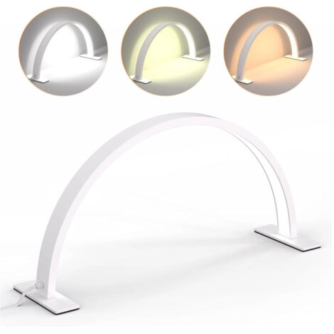 Trade Shop - HALBMONDLICHT FÜR SCHREIBTISCH LED-MONDLAMPE FÜR NÄGEL MAKE-UP KOSMETIKERIN -