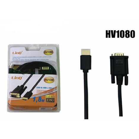 Trade Shop - HDMI-auf-VGA-Adapter-Verlängerungskabel + IC 1080P 1,8 Meter LINQ HV1080 -
