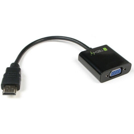 Trade Shop - Hdmi To Vga Converter Adapter Pc Audio Output -