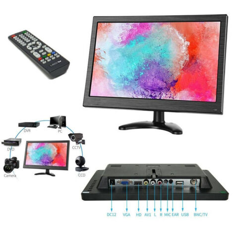 Trade Shop - HDMI VGA MONITOR 13,3 ZOLL TFT LCD BILDSCHIRM 1080P LAUTSPRECHER BNC USB RCA -