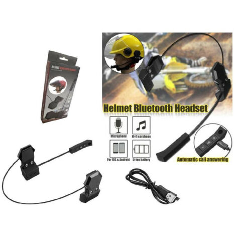 TRADE SHOP - Headset Kit Microfono Auricolare Bluetooth Wireless Esterno Casco Moto Bt9 -