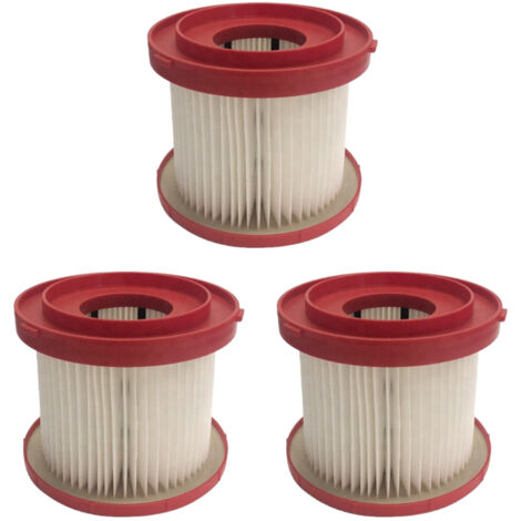 Trade-Shop HEPA-Filter / Staubsaugerfilter kompatibel mit Milwaukee Akku-/Nass-/Trockensauger ersetzt 4931465230 4931404743 49-90-1900 49901900 - 3 Stück