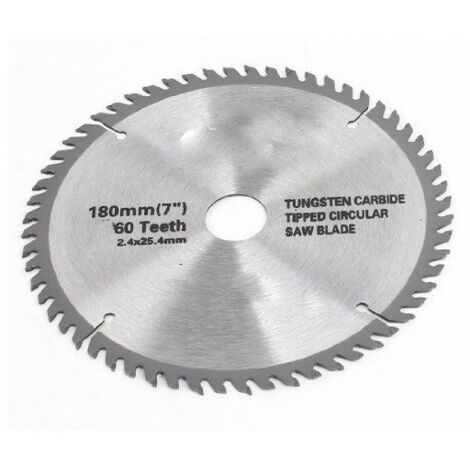 Trade Shop - Hoja De Sierra Circular Para Amoladora De Corte De Madera 180 Mm 7 Pulgadas 60t -