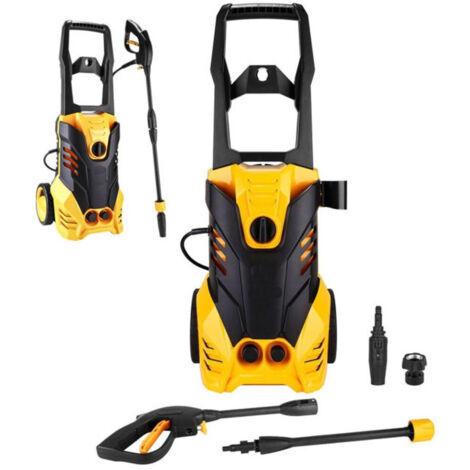 Trade Shop - Idropulitrice Elettrica Acqua Fredda 2000w 135 Bar Con Accessori Con Avvolgitubo -