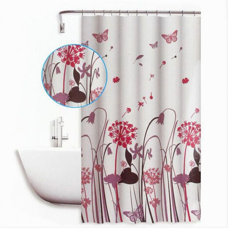 Trade Shop - IMPERMEABILE 180X200CM ANELLEN BAGNO FIORI FARFALLE 59515 -