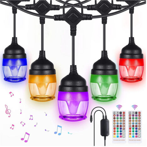 Trade Shop - Impermeabili Led Luz External Rgb 14 Luces Diversables -