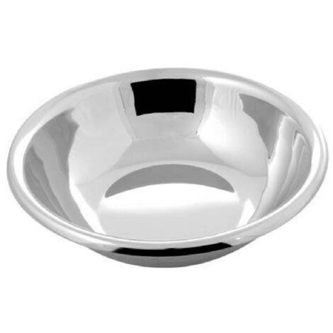 Trade Shop - Insalatiera Ciotola Coppa Bacinella Scodella Inox Fondo Piano Cucina 30 Cm -