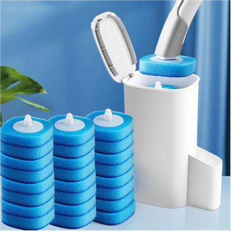 TRADE SHOP TRAESIO Trade Shop - INTELLIGENTES SELBSTREINIGENDES EINWEG-TOILETTENBÜRSTENSET MIT DESINFIZIERENDEN NACHFÜLLUNGEN -