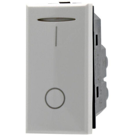 Trade Shop - Interruttore 2p 16a Bipolare 0-1 Bianco Compatibile Con Bticino Axolute -