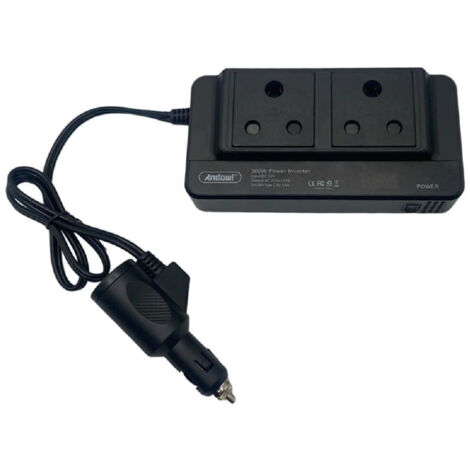 TRADE SHOP - Inverter Di Alimentazione Auto 300w Con 2 Porte Usb Per Caricabatterie Q-cc8200 -