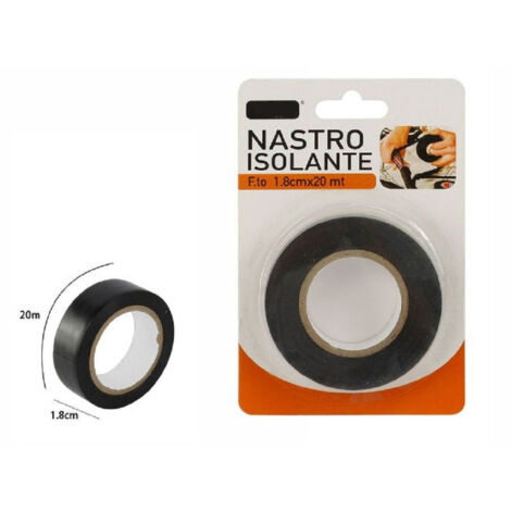 Trade Shop - Isolierband schwarz Rolle 1,8 cm x 20 Meter Elektriker Heimwerker PVC 69844 -