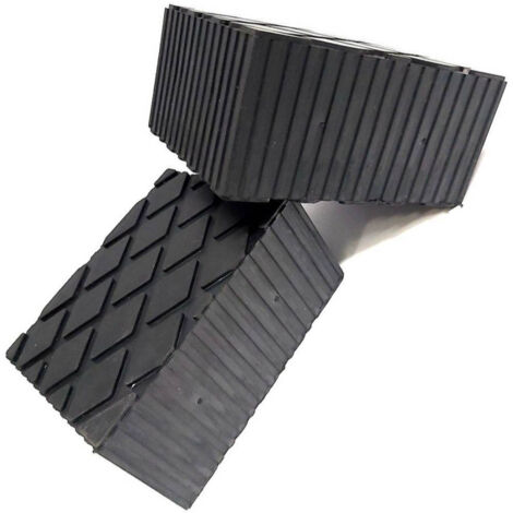 Trade Shop - Juego 2 Piezas Almohadillas De Goma Para Puentes Elevadores 16 X 12 X 8 Cm -